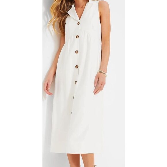 Tuckernuck POMANDER PLACE White Jules Dress, Small $198 - Picture 1 of 9